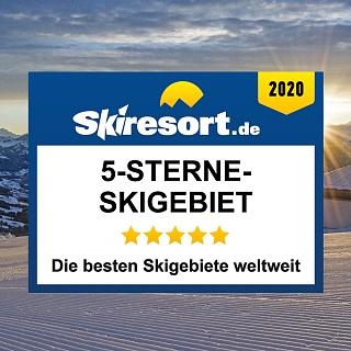 Auszeichnung als 5 Sterne Skigebiet 2020