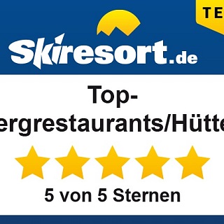 Auszeichung: Top Bergrestaurants, Hütten und Gastronomie