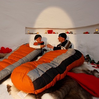 Romantic, icy, hot! A night in a two-man igloo