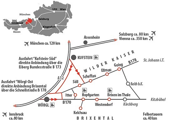 Bahn-Anreise SkiWelt Wilder Kaiser - Brixental