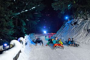 Hexenritt Rodelbahn SkiWelt Söll Abend Nacht