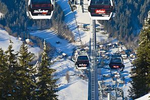 Skiweltbahn Gondel als Verbindung SkiWelt Brixen und Westendorf