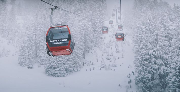 Bergbahn Winter Gondel SkiWelt Wilder Kaiser Brixental