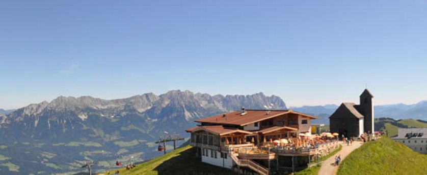Aussicht auf die Hohe Salve von Hopfgarten.
