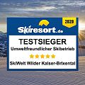 Auszeichnung von Skiresort.de: Testsieger 2020 für Umweltfreundlicher Skibetrieb, 5 von 5 Sterne