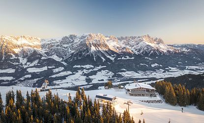 Wilder Kaiser mit Schnee.