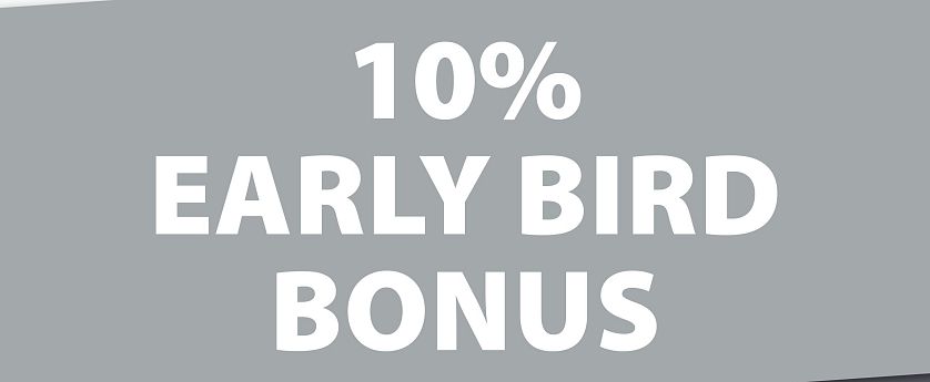 Early Bird Bonus 10% mit SkiWelt Logo