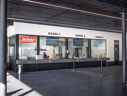 Ticket Kassen in der SkiWelt.