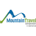 Logo Mountain Travel Symposium in blauer grüner Schrift