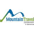 Logo Mountain Travel Symposium in blauer grüner Schrift