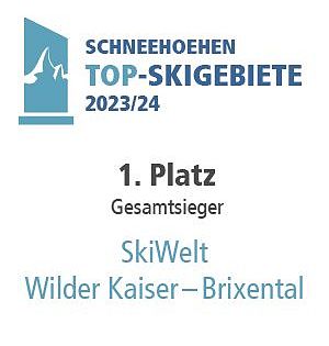 Auszeichnung von Schneehöhen zum Top-Skigebiet 2023/24 Gesamtsieger.