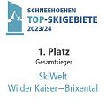 Auszeichnung von Schneehöhen zum Top-Skigebiet 2023/24 Gesamtsieger.