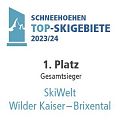 Auszeichnung von Schneehöhen zum Top-Skigebiet 2023/24 Gesamtsieger.