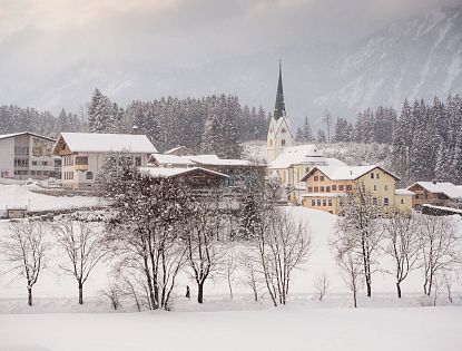 Der Ort Schwoich im Winter.