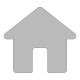 Eine minimalistische Grafik eines Hauses in grauer Farbe auf schwarzem Hintergrund. Das Haus hat ein einfaches Dach und eine rechteckige Tür in der Mitte.
