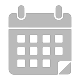 Ein einfaches, stilisiertes Kalender-Symbol in grau, das die Tage eines Monats darstellt. Ein Blatt Papier ist am unteren Rand des Kalenders sichtbar, als wäre es umgeschlagen.