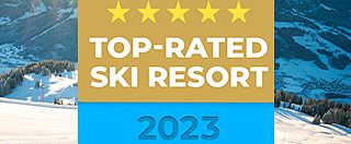 Auszeichnung von SnowTimes zum Top-Rated Skigebiet in der Saison 2023.