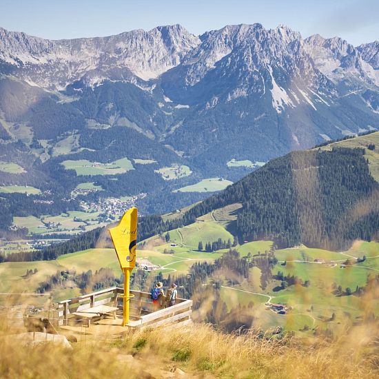 Blick auf den Wilden Kaiser und die beeindruckende Natur.