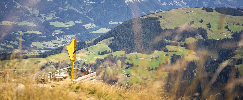 Blick auf den Wilden Kaiser und die beeindruckende Natur.