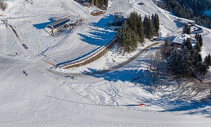 Panoramafoto der Mittelstation Salvenbahn zur Salvenalm oder Tenner Stadl in Hopfgarten
