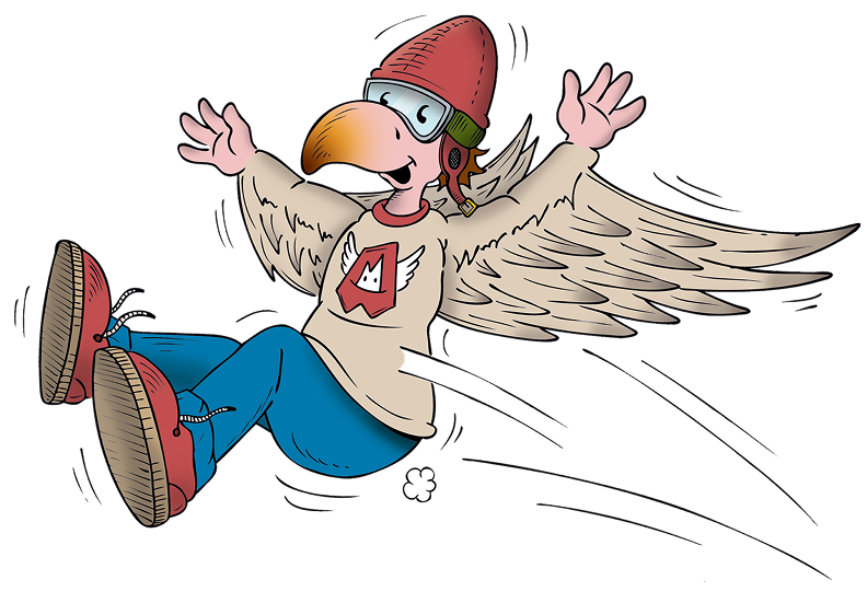 Jumping mascot