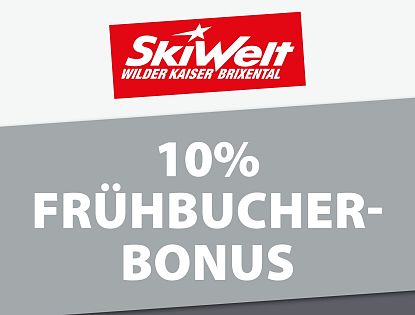 Grauer Hintergrund mit weißem Text: "10% FRÜHBUCHER BONUS" in großer, fettgedruckter Schrift.
