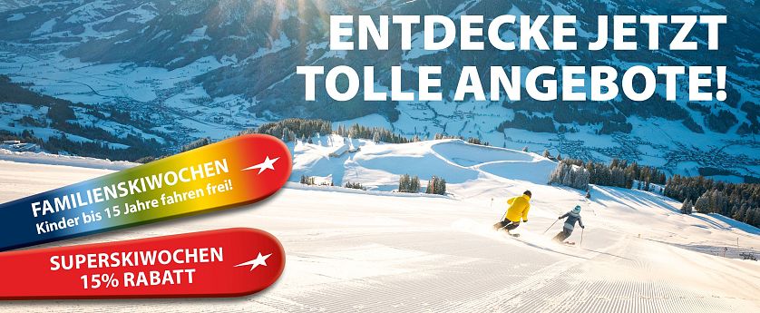 Angebot für die Familienskiwochen und die Superskiwochen.