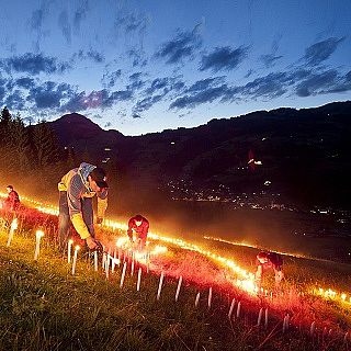 Mountain fires in Brixental